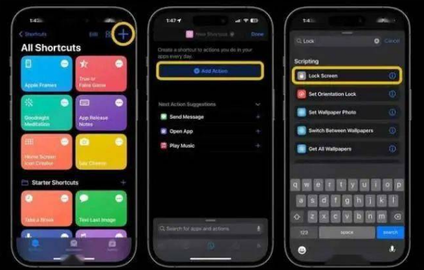 泸州苹果14锁屏维修店分享iPhone14升级iOS16.4后如何创建锁屏快捷方式 